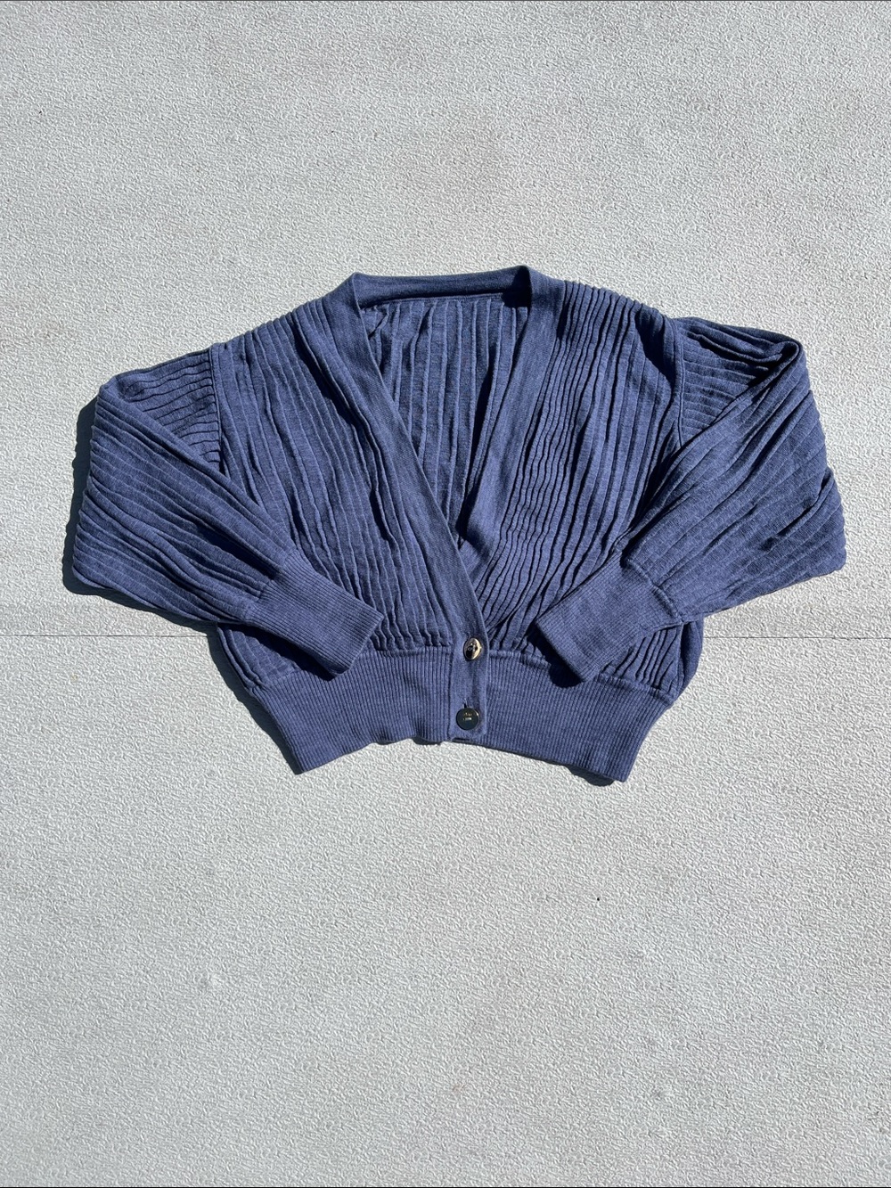 Loewe Pleated Cropped Wool Cardigan